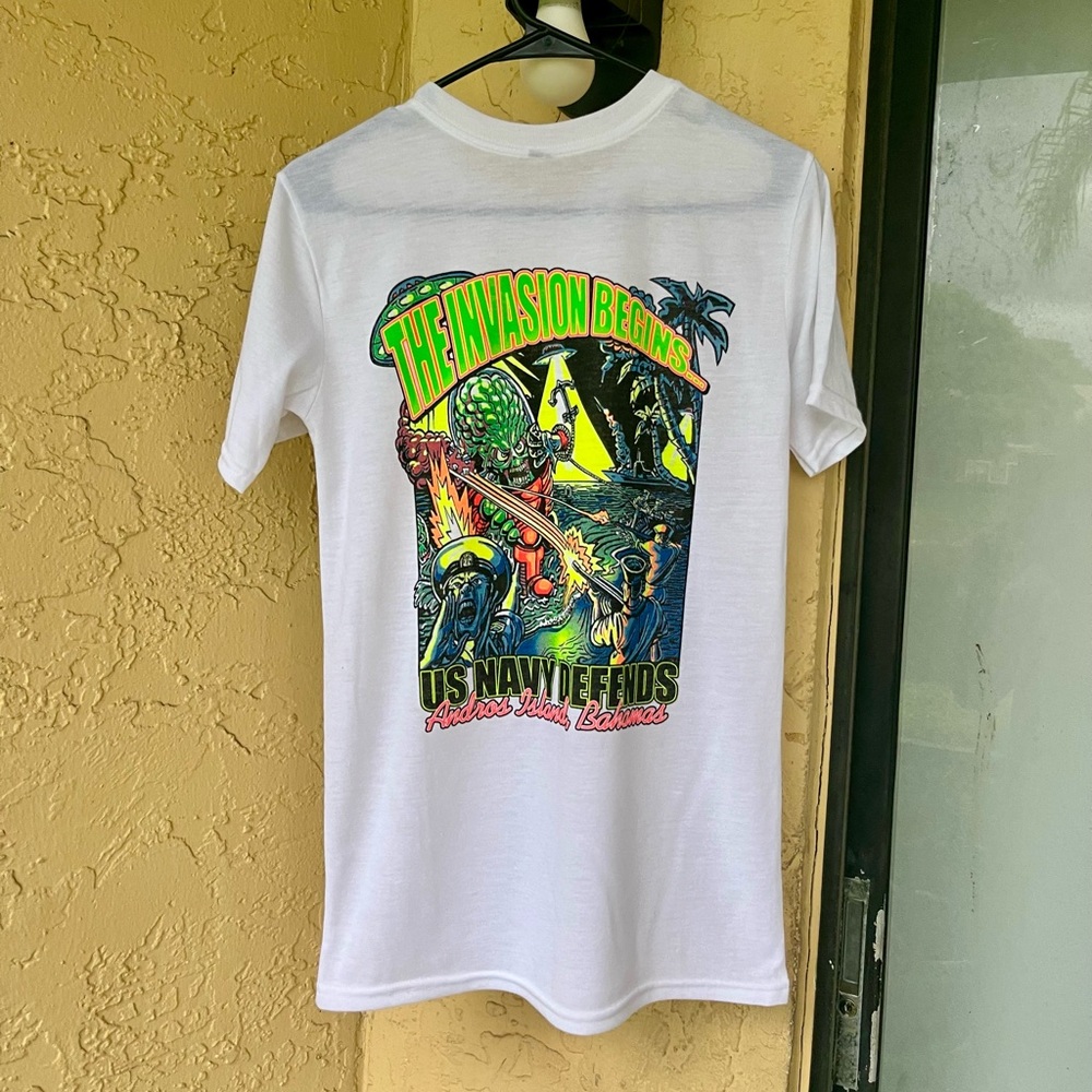 2000s Alien Navy T-shirt Small